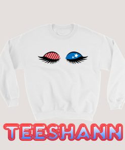 Eye Lashes US Flag Sweatshirt