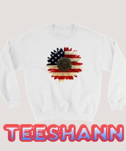 American Flag Sunflower Sweatshirt