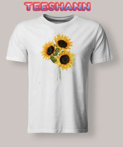 Sunflower Summer Day T-Shirt Botanical Tee Size S - 3XL