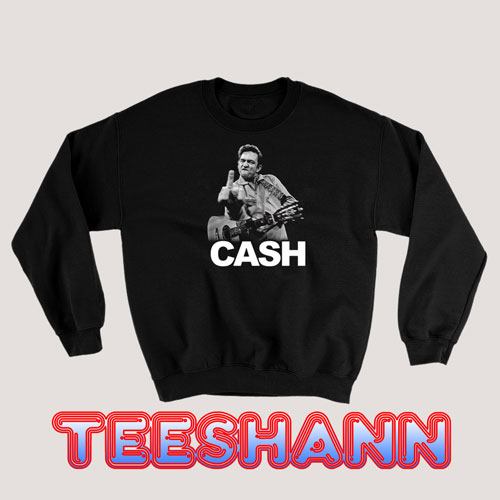 Johnny Cash Middle Finger Sweatshirt Graphic Tee Size S - 3XL