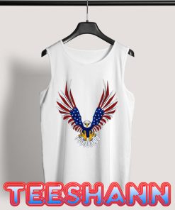 4th Of July Eagle Tank Top Graphic Tee Size S - 3XL