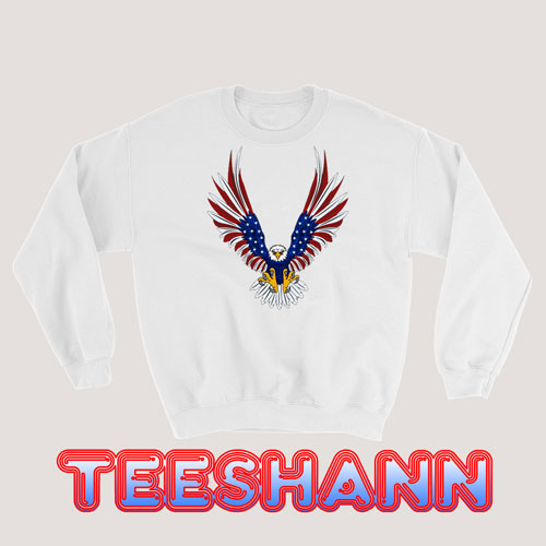 4th Of July Eagle Sweatshirt Graphic Tee Size S - 3XL