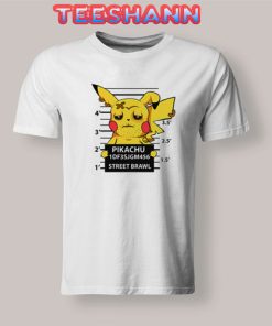 Pikachu Street Brawl T-Shirt Pokemon Graphic Size S - 3XL