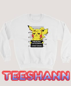 Pikachu Street Brawl Sweatshirt Pokemon Graphic Size S - 3XL