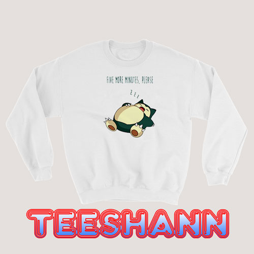Snorlax Being Lazy Sweatshirt Anime Graphic Size S - 3XL