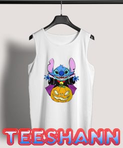 Stitch And Pumpkin Halloween Tank Top Scary Size S - 3XL