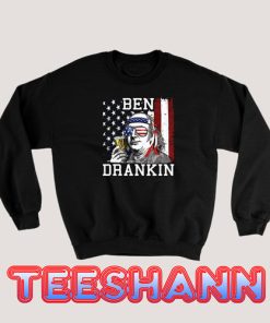 American Flag Ben Drankin Sweatshirt Graphic Tee Size S - 3XL