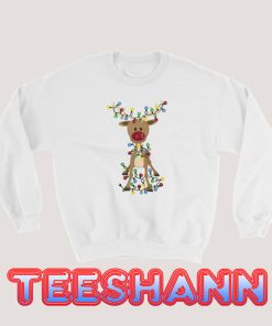 Adorable Reindeer Christmas Sweatshirt Adult Size S - 3XL