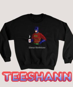 Batman Merry Christmas Sweatshirt Adult Size S - 3XL