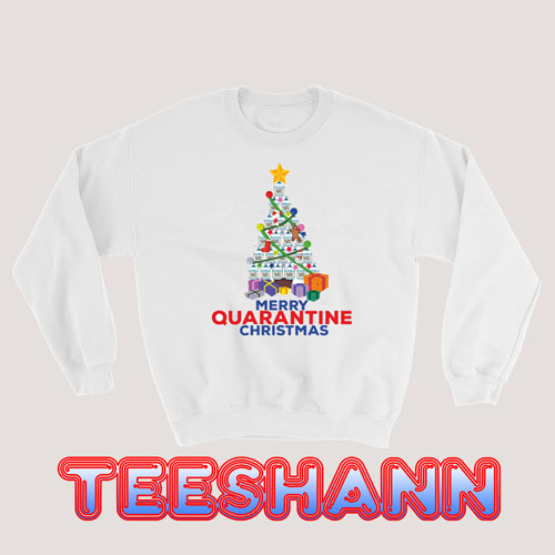 Merry Quarantine Christmas Sweatshirt Adult Size S - 3XL