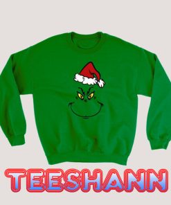 Face Grinch Christmas Sweatshirt Adult Size S - 3XL