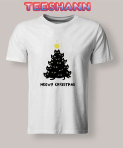 Cute Meowy Christmas T-Shirt Unisex Adult Size S - 3XL