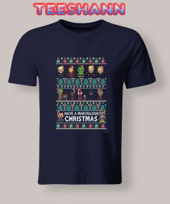 Cute Marvel Christmas T-Shirt Unisex Adult Size S - 3XL