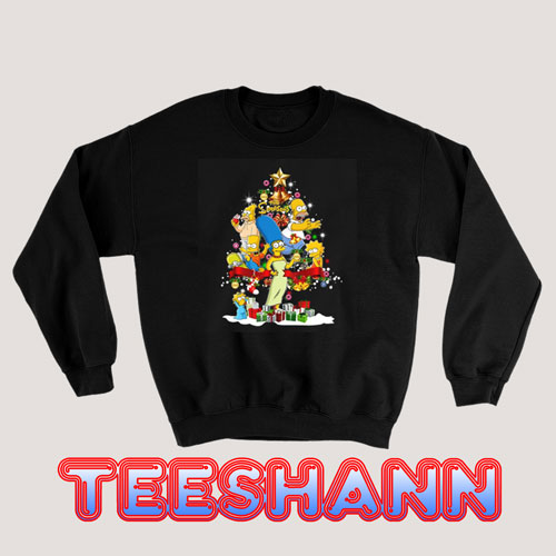 The Simpsons Christmas Tree Sweatshirt Adult Size S - 3XL