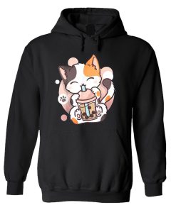 Cat Boba Tea Bubble Tea Anime Kawaii Neko Hoodie