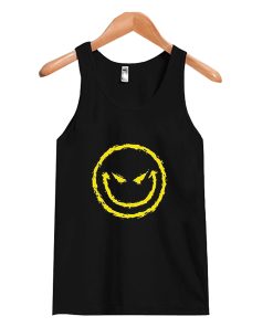 Evil Smile Face Graphic Novelty Sarcastic Funny Tank Top
