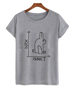 Funny Science Nerd Duck Rabbit Physics Math Geek Gift Short Sleeve T-Shirt