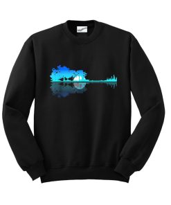 Guitar Lake Shadow Love Guitar Musician Sweatshirt
