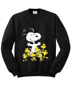 Peanuts Snoopy Chick Party Crew Neck Sweatshirt