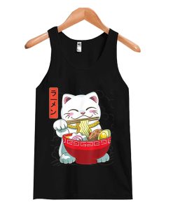 Ramen.Cat.Neko Kawaii Anime Japanese Noodles Gift Lucky.Cats Tank Top