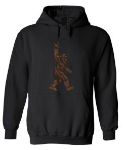 Rock On Bigfoot Sasquatch Loves Rock And Roll Sunglasses On Hoodie