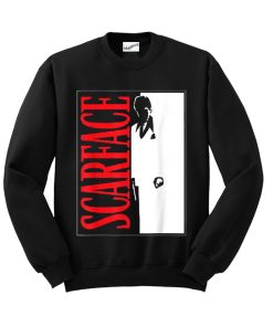 Scarface Black and White Movie Poster Graphic Sweatshirt