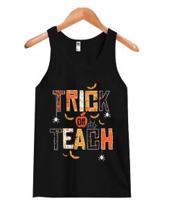 Trick Or Teach Retro Halloween Teacher Women Men Costume Tank Top