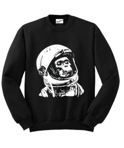 Vintage Space Travel Astronaut Monkey Sweatshirt